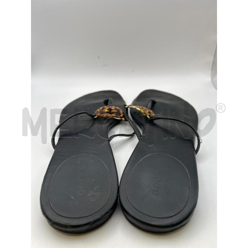 GUCCI SANDALI DONNA NERI LOGO MACULATO | Mercatino dell'Usato Roma porta maggiore 4
