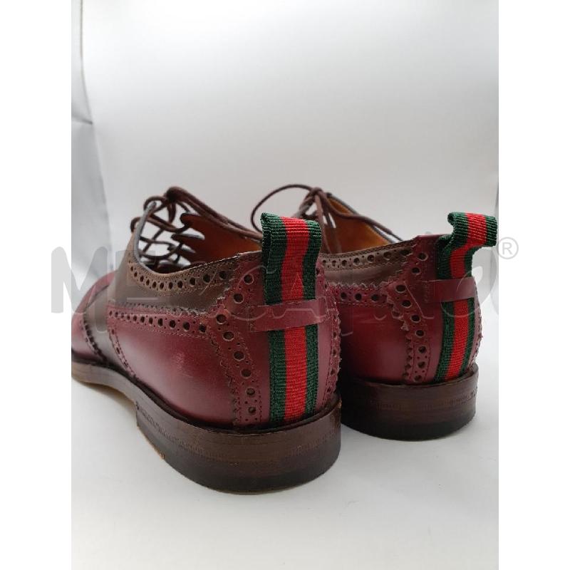GUCCI SCARPE UOMO BORDEAUX MARRONI PELLE STRINGATE | Mercatino dell'Usato Roma porta maggiore 3