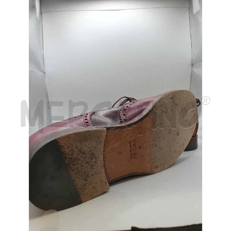 GUCCI SCARPE UOMO BORDEAUX MARRONI PELLE STRINGATE | Mercatino dell'Usato Roma porta maggiore 5