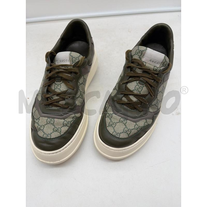GUCCI SNEAKERS UOMO VERDE MONOGRAM DA RIV RETRO  | Mercatino dell'Usato Roma porta maggiore 1