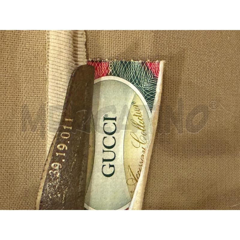 GUCCI VALIGIA IN CANVAS MONOMGRAM MARRONE E BEIGE DETTAGLI IN OTTONE E FASCIA VERDE E ROSSA  | Mercatino dell'Usato Roma porta maggiore 4
