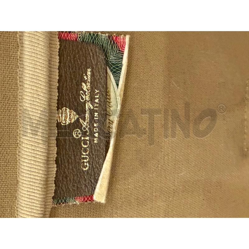 GUCCI VALIGIA IN CANVAS MONOMGRAM MARRONE E BEIGE DETTAGLI IN OTTONE E FASCIA VERDE E ROSSA  | Mercatino dell'Usato Roma porta maggiore 5