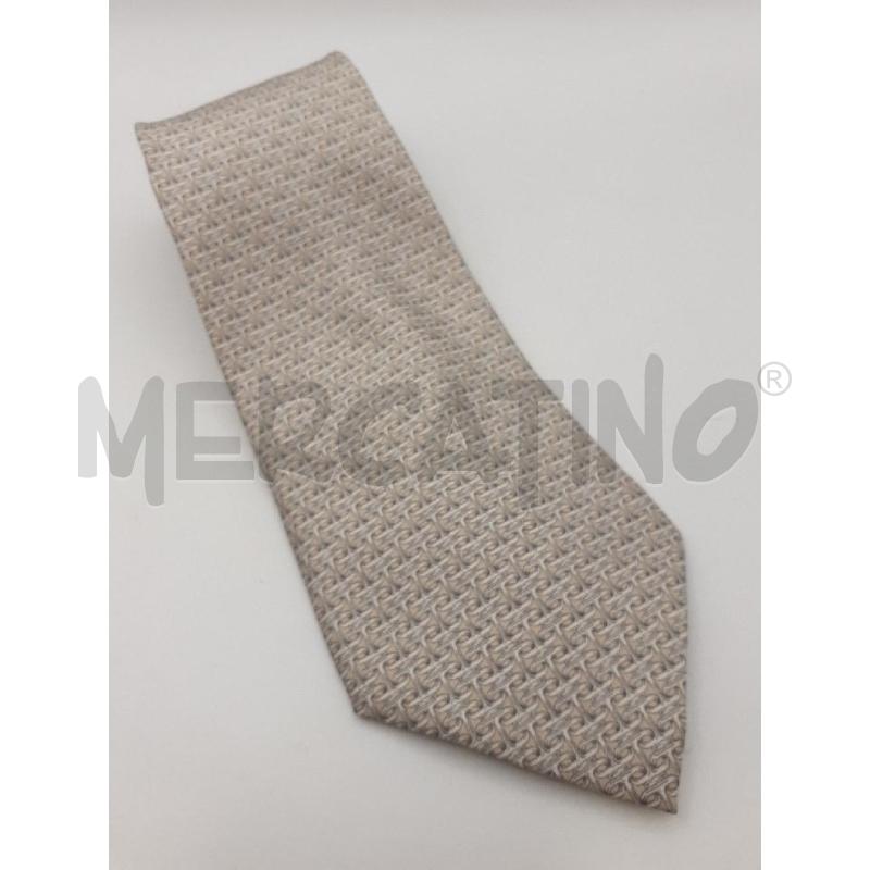 HERMES CRAVATTA BEIGE LOGO ASTRATTO ALL OVER | Mercatino dell'Usato Roma porta maggiore 1