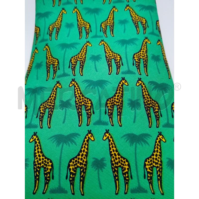 HERMÈS CRAVATTA VERDE FANTASIA GIRAFFE  | Mercatino dell'Usato Roma porta maggiore 2