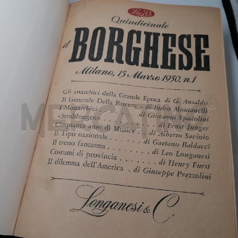 IL BORGHESE - QUINDICINALE 1950 COMPLETO | Mercatino dell'Usato Roma porta maggiore 1