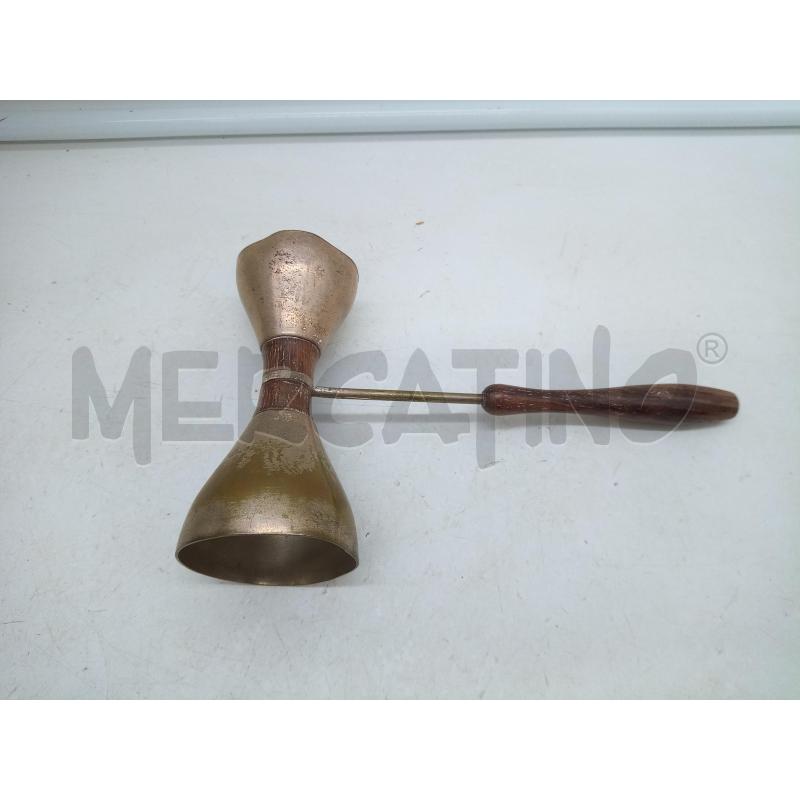 JIGGER MET ARG MANICO LEGNO EPOCA  | Mercatino dell'Usato Roma porta maggiore 1