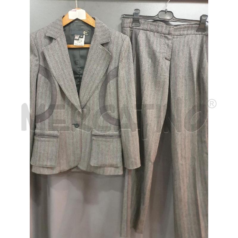 JUST CAVALLI COMPLETO DONNA GRIGIO GESSATO VIOLA GIACCA+PANTALONE  | Mercatino dell'Usato Roma porta maggiore 1
