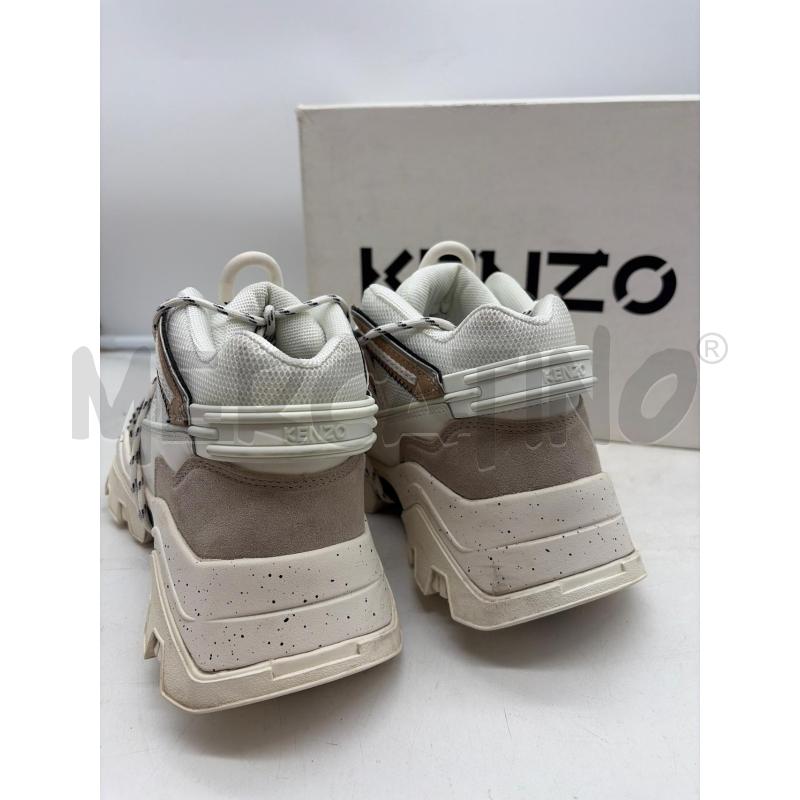 KENZO SNEAKERS UOMO BIANCHE DETT NERI MIELE STRINGATE HIGH | Mercatino dell'Usato Roma porta maggiore 3