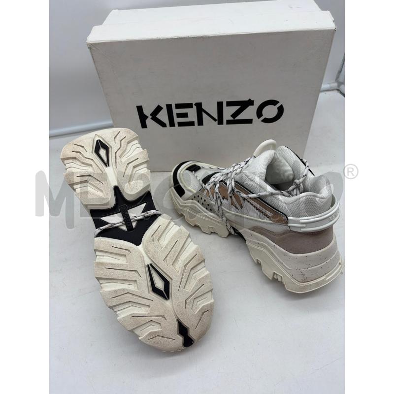 KENZO SNEAKERS UOMO BIANCHE DETT NERI MIELE STRINGATE HIGH | Mercatino dell'Usato Roma porta maggiore 4