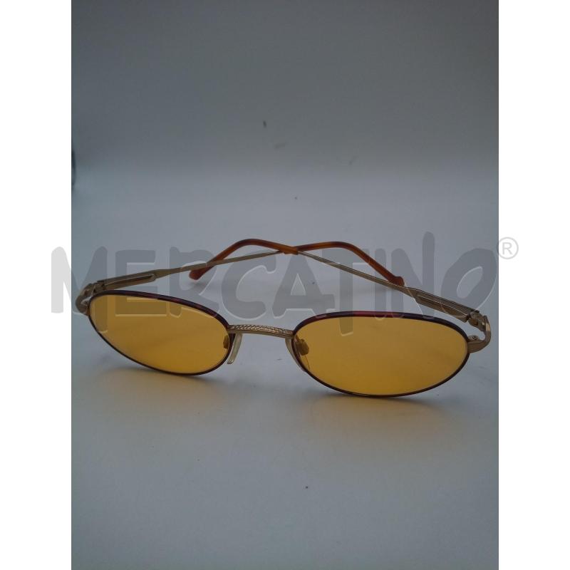 LACOSTE OCCHIALI LENTE ARANCIO MONTATURA BRONZATA MACULATA ASTE DORATE OPACHE LOGHETTO  | Mercatino dell'Usato Roma porta maggiore 1