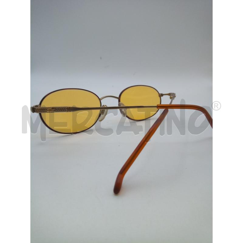 LACOSTE OCCHIALI LENTE ARANCIO MONTATURA BRONZATA MACULATA ASTE DORATE OPACHE LOGHETTO  | Mercatino dell'Usato Roma porta maggiore 2