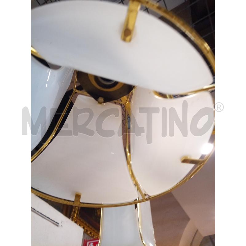 LAMPADARIO 3L PARALUMI OPALINE BIANCA TONI OTOTNE  | Mercatino dell'Usato Roma porta maggiore 4