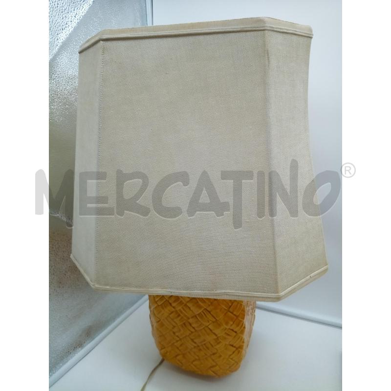 LAMPADA ANNI 70 CERAMICA COSTA EFFETTO INTRECCIATO | Mercatino dell'Usato Roma porta maggiore 1