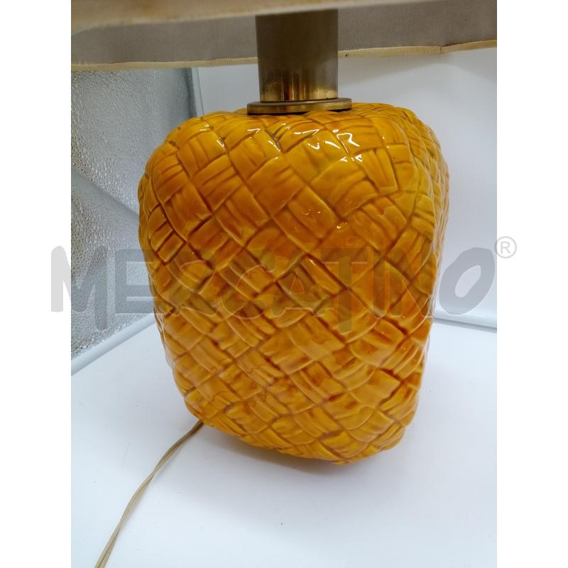 LAMPADA ANNI 70 CERAMICA COSTA EFFETTO INTRECCIATO | Mercatino dell'Usato Roma porta maggiore 2