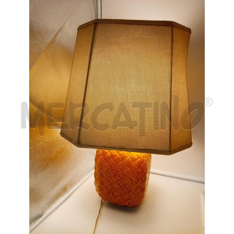 LAMPADA ANNI 70 CERAMICA COSTA EFFETTO INTRECCIATO | Mercatino dell'Usato Roma porta maggiore 3