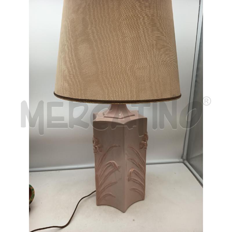 LAMPADA BASE CERAMICA LILLA PARALUME TESSUTO  | Mercatino dell'Usato Roma porta maggiore 1