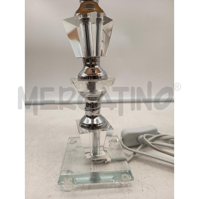LAMPADA BASE CRISTALLO PARALUME TESSUTO  | Mercatino dell'Usato Roma porta maggiore 2