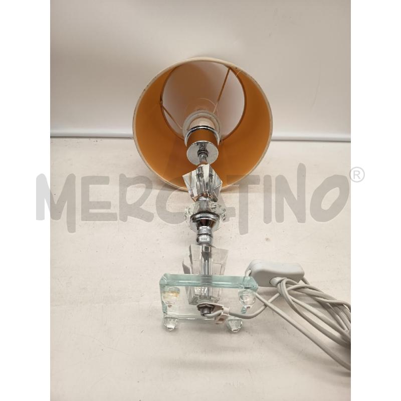 LAMPADA BASE CRISTALLO PARALUME TESSUTO  | Mercatino dell'Usato Roma porta maggiore 3