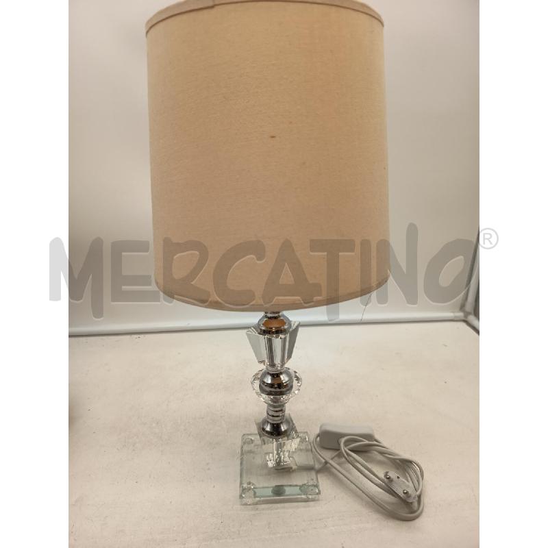 LAMPADA BASE CRISTALLO PARALUME TESSUTO  | Mercatino dell'Usato Roma porta maggiore 4