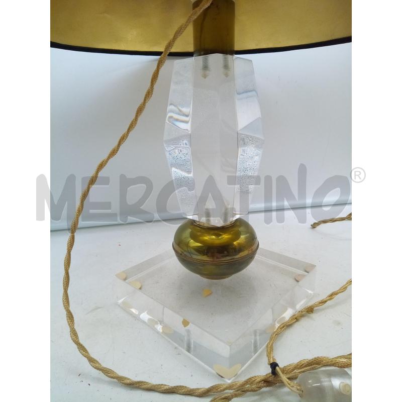 LAMPADA DESIGN PLEXI OTTONE PARALUME NERO | Mercatino dell'Usato Roma porta maggiore 2