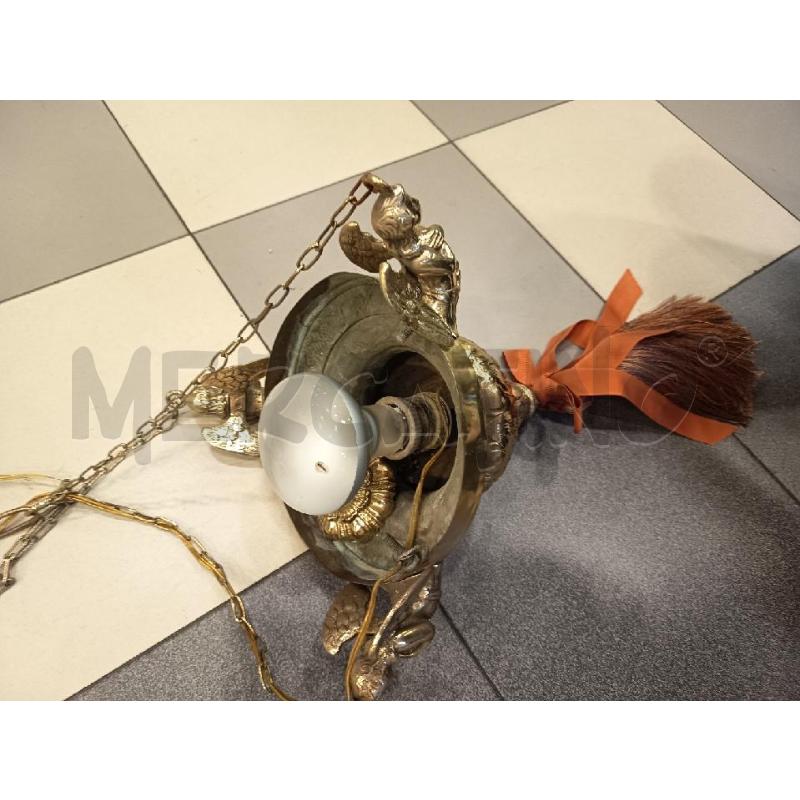 LAMPADA INCENSIERE OTTONE 1L DECORO ANGELI NAPPINA  | Mercatino dell'Usato Roma porta maggiore 3
