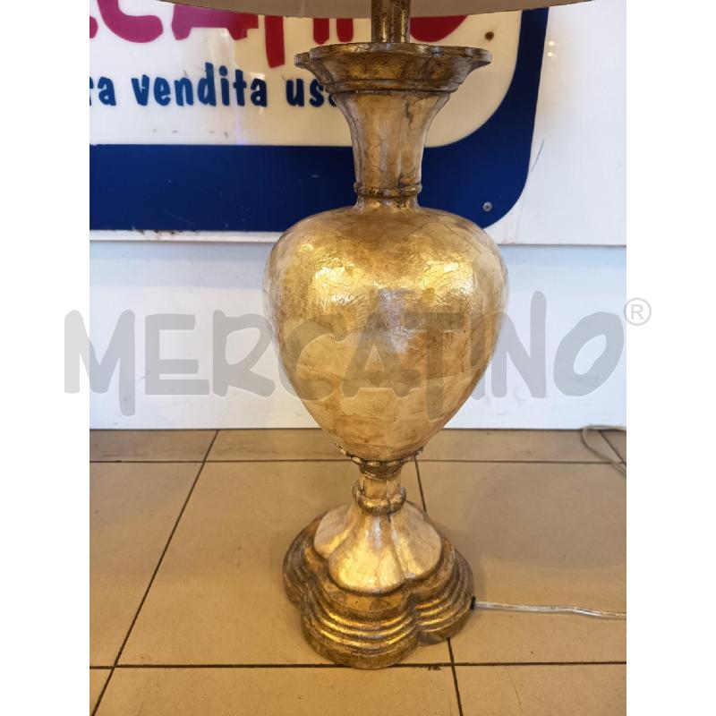 LAMPADA LEGNO CON RIVESTIMENTO MADREPERLATA PARALUME TESSUTO  | Mercatino dell'Usato Roma porta maggiore 2
