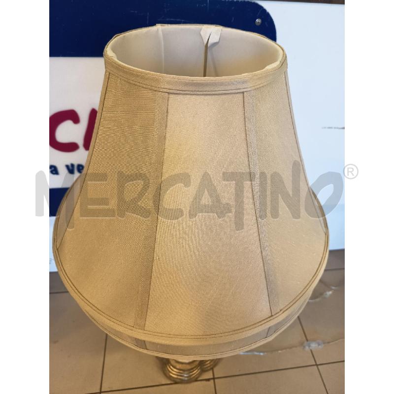 LAMPADA LEGNO CON RIVESTIMENTO MADREPERLATA PARALUME TESSUTO  | Mercatino dell'Usato Roma porta maggiore 3