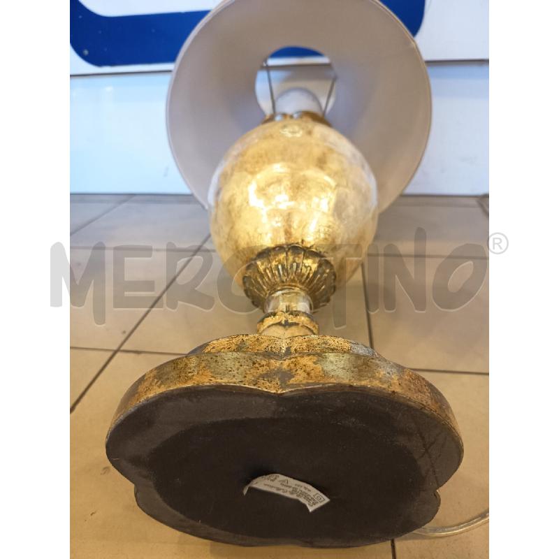 LAMPADA LEGNO CON RIVESTIMENTO MADREPERLATA PARALUME TESSUTO  | Mercatino dell'Usato Roma porta maggiore 5