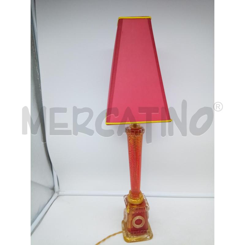 LAMPADA VETRO BAROVIER ROSSO INCL ORO DIFETTO | Mercatino dell'Usato Roma porta maggiore 1