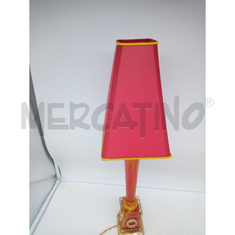 LAMPADA VETRO BAROVIER ROSSO INCL ORO DIFETTO | Mercatino dell'Usato Roma porta maggiore 4