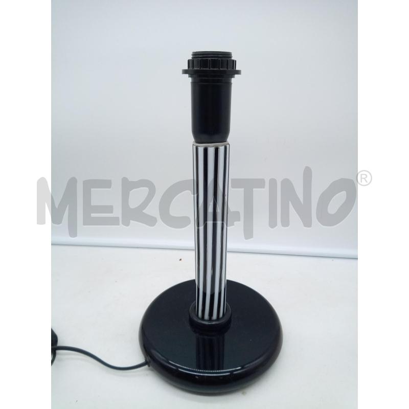 LAMPADA VETRO MURANO NERO RIGHE BIANCHE | Mercatino dell'Usato Roma porta maggiore 1