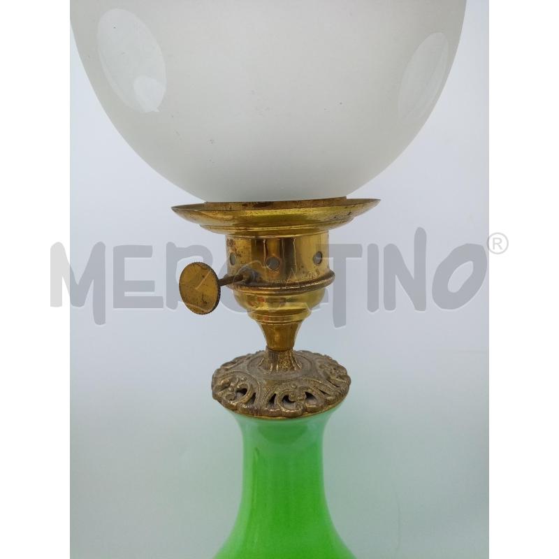 LAMPADA VETRO OPALINE VERDE  | Mercatino dell'Usato Roma porta maggiore 2