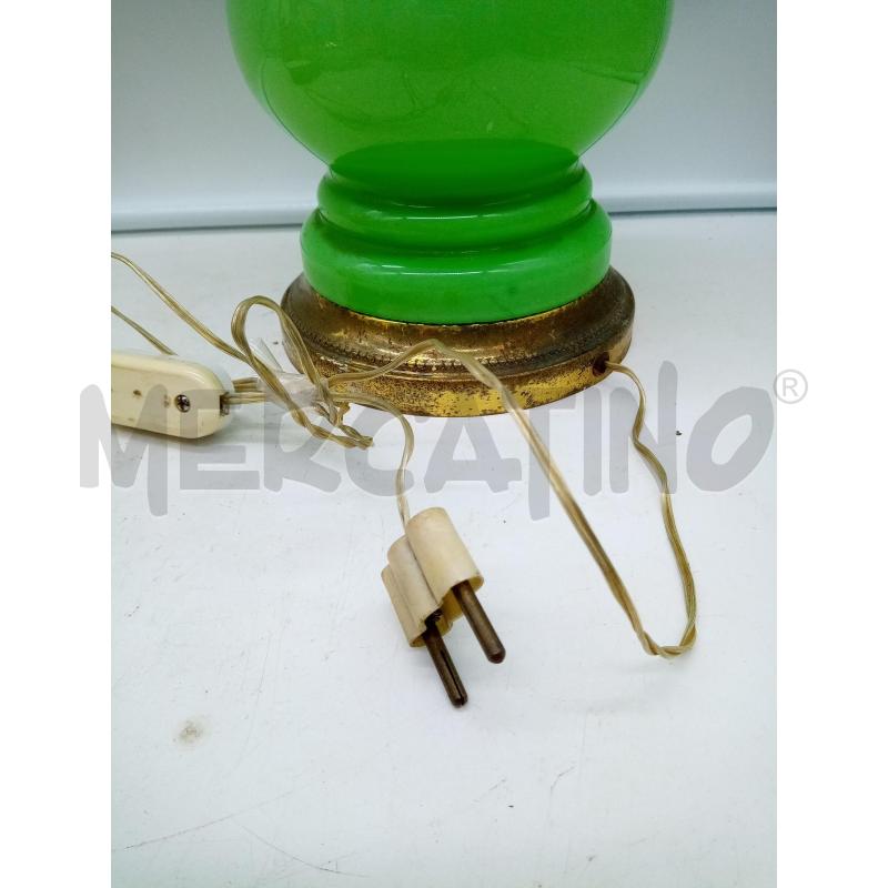 LAMPADA VETRO OPALINE VERDE  | Mercatino dell'Usato Roma porta maggiore 4
