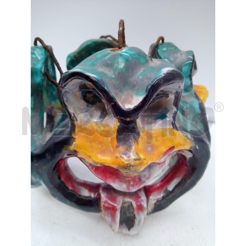 LANTERNA CERAMICA MASCHERONI TONI VERDI | Mercatino dell'Usato Roma porta maggiore 3