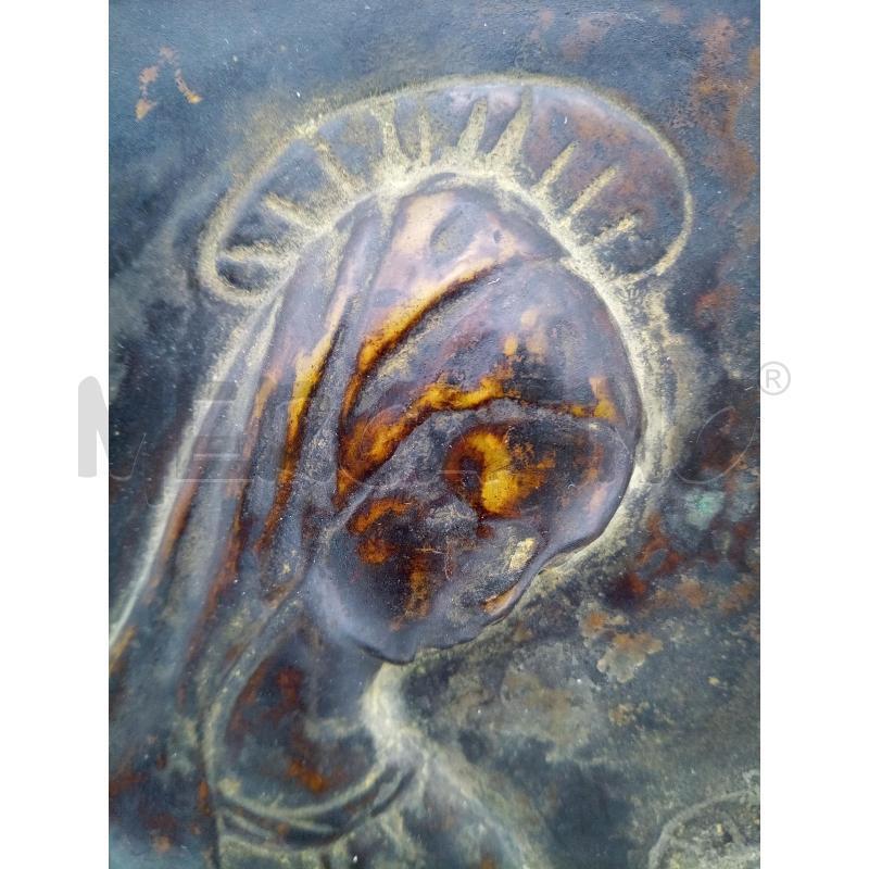 LASTRA BRONZO RILIEVO MADONNA CON BAMBINO | Mercatino dell'Usato Roma porta maggiore 3