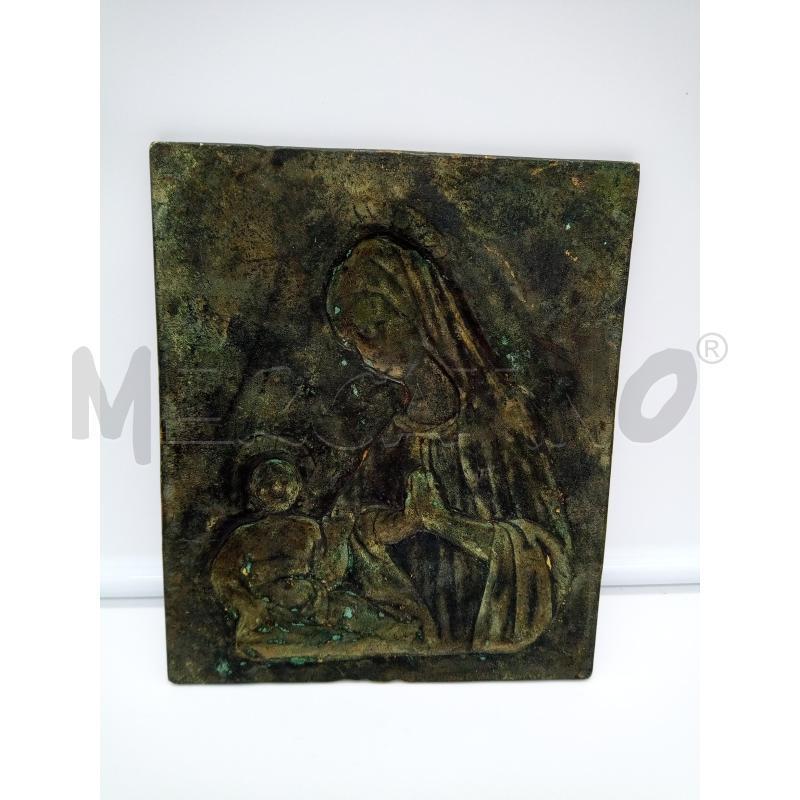 LASTRA BRONZO RILIEVO MADONNA CON BAMBINO | Mercatino dell'Usato Roma porta maggiore 4