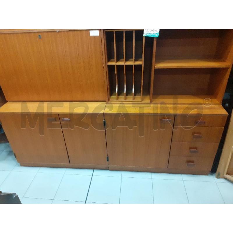LIBRERIA MODULARE ATTREZZATA 4 CASS 1 RIBATA   | Mercatino dell'Usato Roma porta maggiore 2