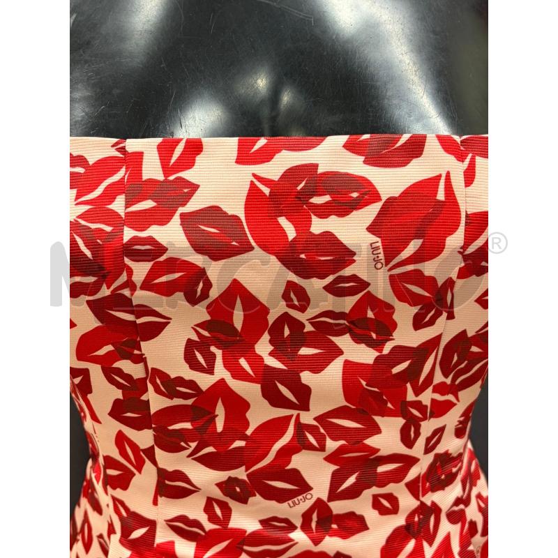LIU JO VESTITO DONNA ROSATO FANTASIA LABBRA ROSSE | Mercatino dell'Usato Roma porta maggiore 5