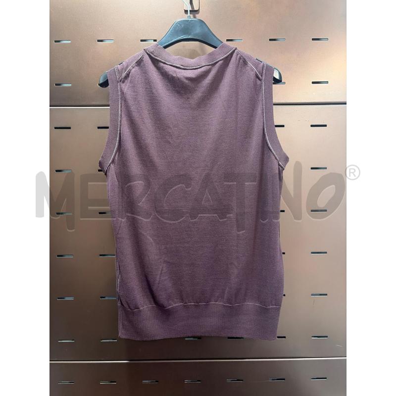 MAGLIA COS DONNA BORDEAUX SMANICATA FILO BIANCO GIROCOLLO | Mercatino dell'Usato Roma porta maggiore 2