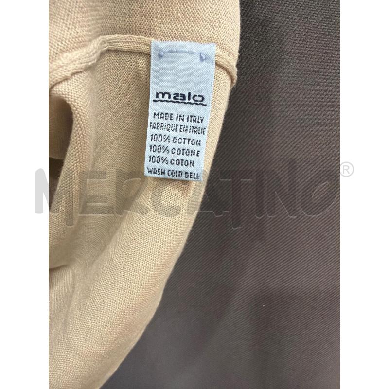 MALO POLO UOMO IN COTONE BEIGE E RIGHE ROSSE  | Mercatino dell'Usato Roma porta maggiore 4