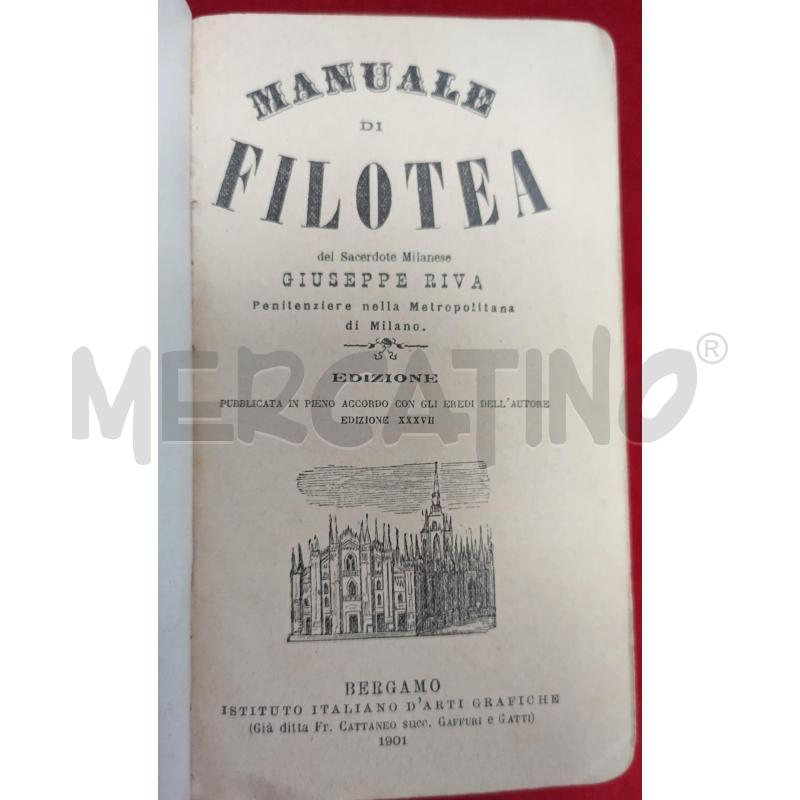 MANUALE DI FILOTEA 1901 RIVA | Mercatino dell'Usato Roma porta maggiore 4