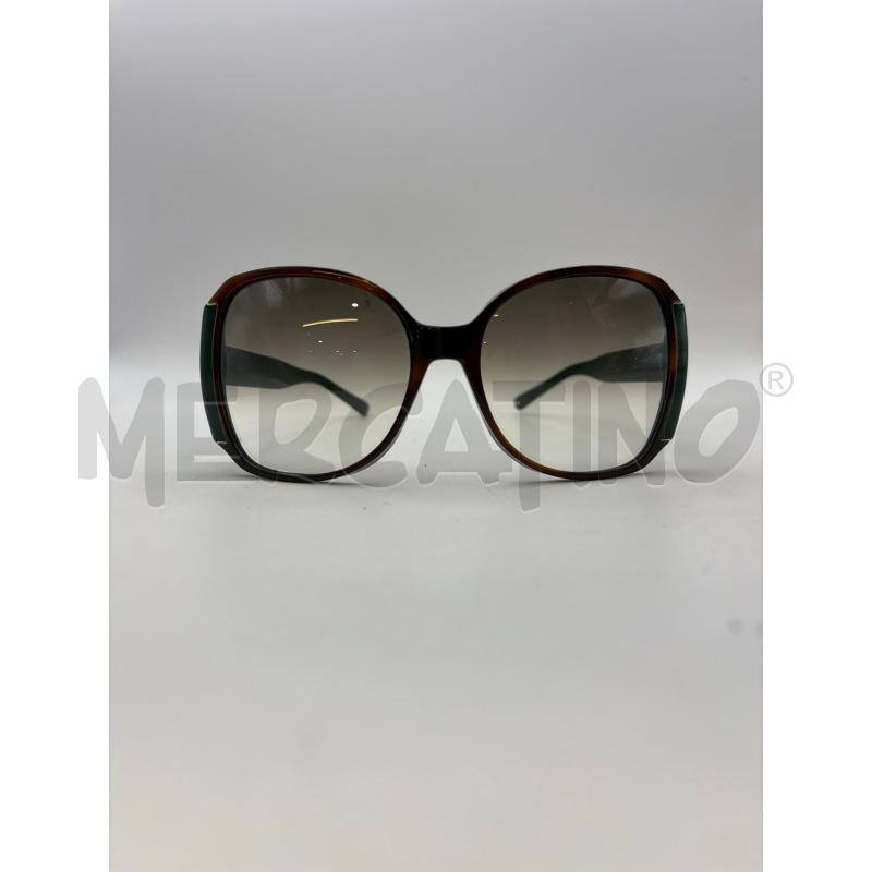 MARC JACOBS OCCHIALI DONNA MONTATURA MARRONE DAV STANG VERDI SCRITTA DORATA LENTE SFUMATA CHIARA | Mercatino dell'Usato Roma porta maggiore 1
