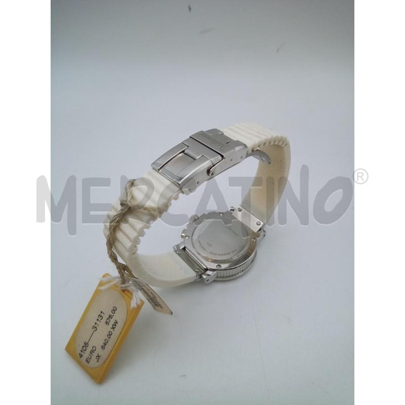 MEDITERRANEE CRONO OROLOGIO QUADRANTE BIANCO ACCIAIO CINTURINO BIANCO | Mercatino dell'Usato Roma porta maggiore 2