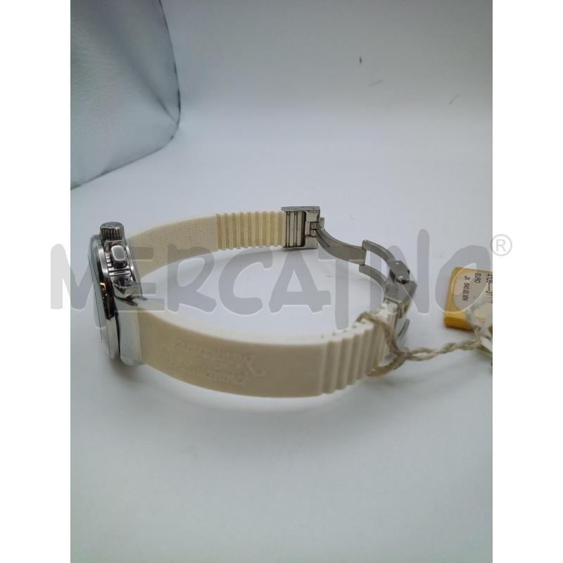 MEDITERRANEE CRONO OROLOGIO QUADRANTE BIANCO ACCIAIO CINTURINO BIANCO | Mercatino dell'Usato Roma porta maggiore 3