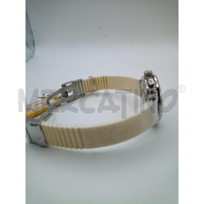 MEDITERRANEE CRONO OROLOGIO QUADRANTE BIANCO ACCIAIO CINTURINO BIANCO | Mercatino dell'Usato Roma porta maggiore 4