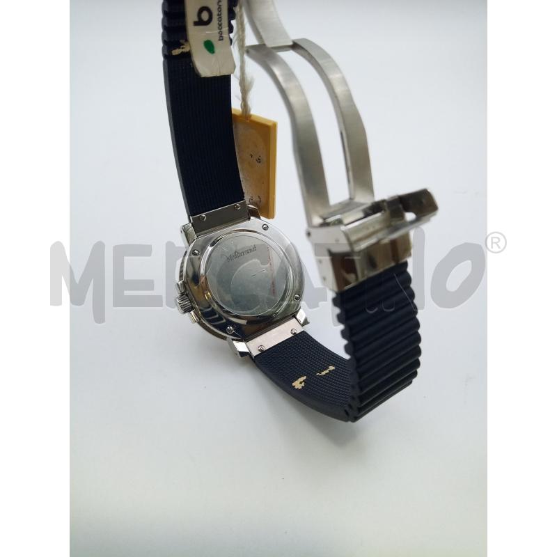 MEDITERRANEE OROLOGIO QUADRANTE NERO ACCIAIO CINTURINO NERO  | Mercatino dell'Usato Roma porta maggiore 3