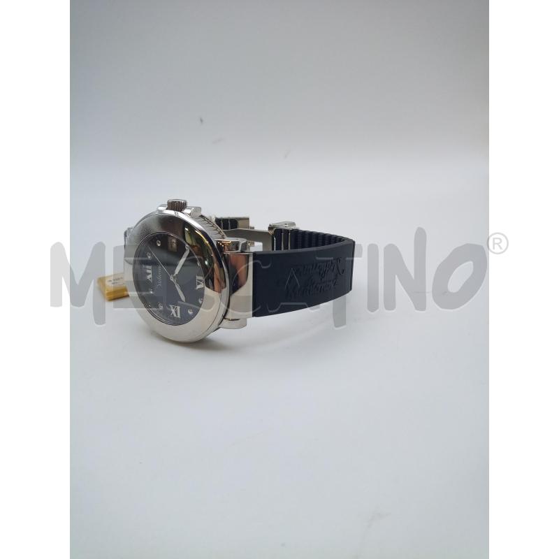 MEDITERRANEE OROLOGIO QUADRANTE NERO ACCIAIO CINTURINO NERO  | Mercatino dell'Usato Roma porta maggiore 4