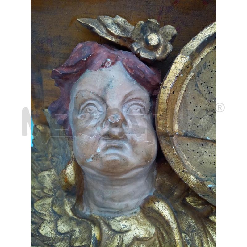 MENSOLA LIGNEA DUE PUTTI CONCHIGLIA DORATA EPOCA | Mercatino dell'Usato Roma porta maggiore 3