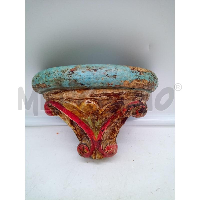 MENSOLINA LEGNO POLICROMA EPOCA | Mercatino dell'Usato Roma porta maggiore 1