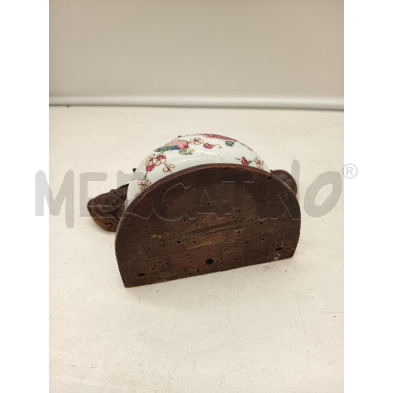 MENSOLINA PORCELLANA CHINA GAROFANO STRUTTURA LEGNO  | Mercatino dell'Usato Roma porta maggiore 3